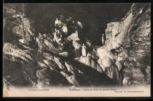 AK Padirac, Le Lot Illustré, Dans la Salle du grand Dôme, Höhle