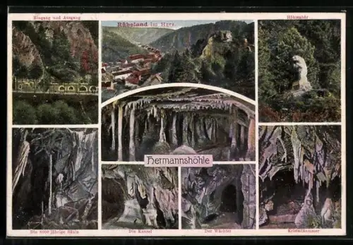 AK Hermannshöhle, Eingang und Ausgang, Höhlenbär, 8000 jährige Säule, Kanzel, Wächter, Krystallkammer