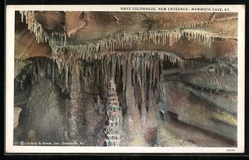 AK Mammoth Cave, KY, Onyx Colonnade, New Entrance