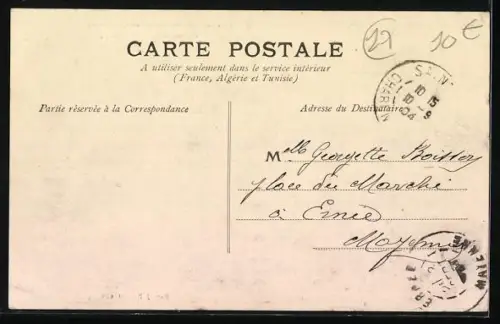 AK Saintes, Inondation 1904, Rue du Pont-des-Monards avec barque