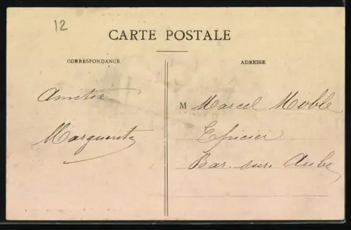 AK Bar-sur-Seine, La Crue de la Seine, 1910 Rue Thiers et les ponts