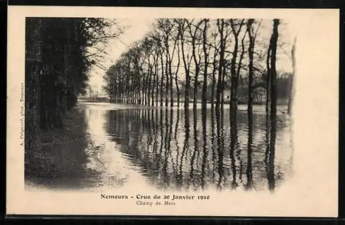 AK Nemours, Crue du 20 Janvier 1910, Champ de Mars