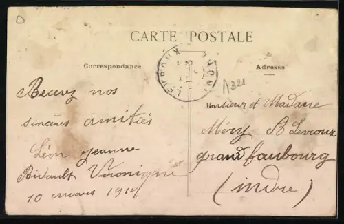 AK Gennevilliers, Inondation du Janvier 1910, Passerelle improvisée avenue du Pont de St-Ouen