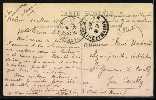 AK Melun /S.-et-M., La Pointe de l`île et la Maison Centrale