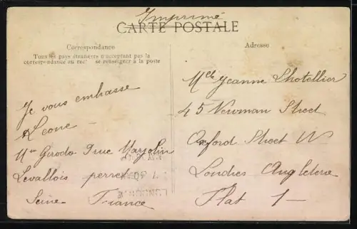 AK Neuilly, Les inondations de 1910 à l`île de la Jatte