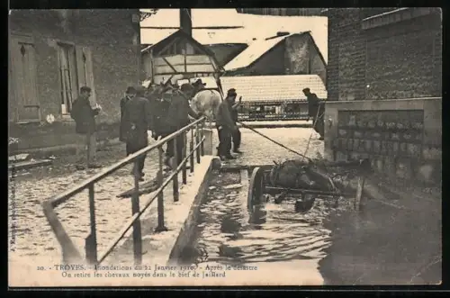 AK Troyes, Inondations Janvier 1910, Aprés la desastre