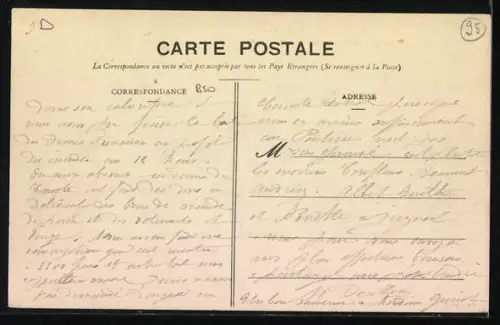 AK St-Ouen-L`Aumone, Les inondations de l`Oise 1910, Quartier de l`Eglise