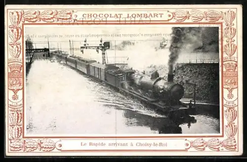 AK Choisy-le-Roi, Le Rapide traversant les eaux lors de l`inondation