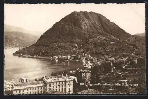AK Lugano-Paradiso, Panorama col Mte. S. Salvatore