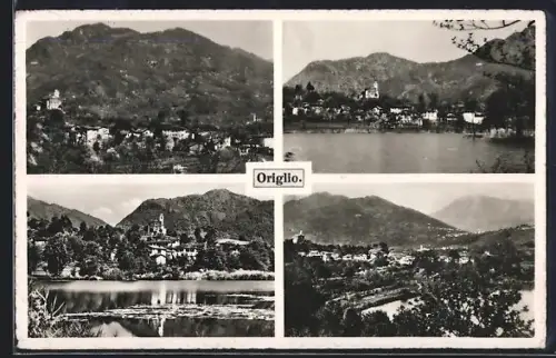 AK Origlio, Teilansicht, Uferpartie, Panorama