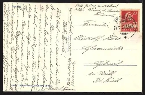 AK Thalwil, Teilansicht mit Kirche