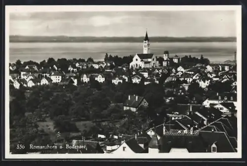 AK Romanshorn a. Bodensee, Teilansicht mit Kirche