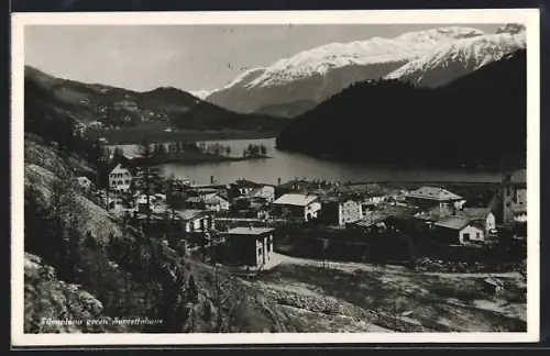 AK Silvaplana, Teilansicht gegen Suvrettahaus