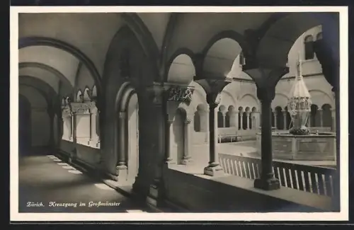 AK Zürich, Kreuzgang im Grossmünster