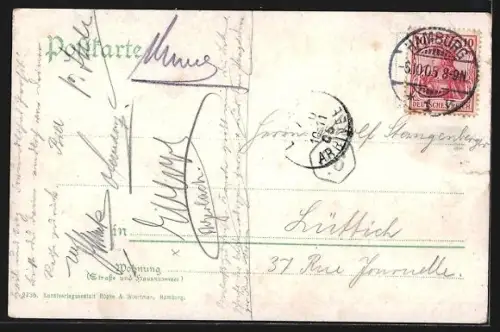 AK Hamburg-Neustadt, Restaurant Aug. Bock, Inh. Carl Beth, Gr. Bleichen 38, Innenansicht