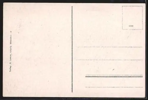 AK Auschkowitz, Blick auf das Gasthaus, Totalansicht aus der Ferne