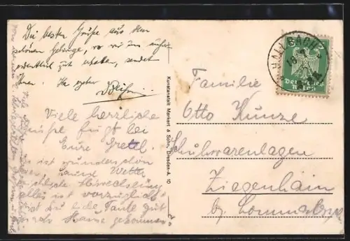 AK Hallbach, Blick auf Seyfert`s Gasthof im Tal