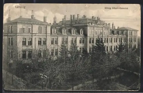 AK Leisnig, Teilansicht mit König Albert-Kaserne