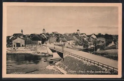 AK Lenzen /Elbe, Partie an der Seetorbrücke