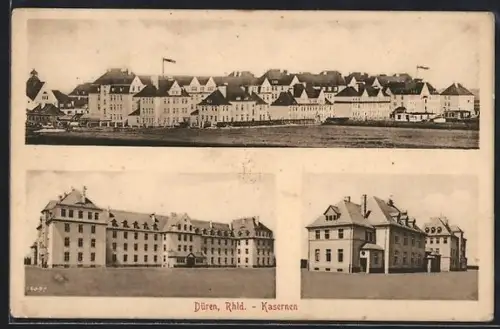 AK Düren /Rhld., Blick auf die Kasernenanlage