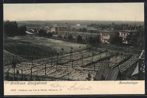AK Königsbrück, Blick auf das Barackenlager