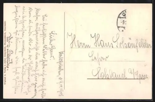 AK Oppach i. Sa., Blick auf das Gasthaus zum Waldfrieden