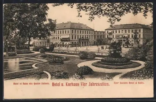 AK Wiesbaden, Hotel und Kurhaus Vier Jahreszeiten