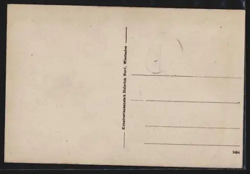 AK Wiesbaden, Strassenpartie mit Hotel Schwarzer Bock