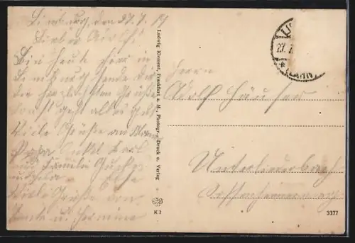 AK Limburg a.L., Neues Gymnasium, Gesamtansicht vom Schafsberg aus