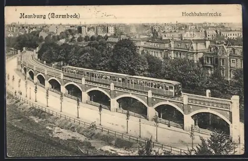 AK Hamburg-Barmbek, Hochbahnstrecke