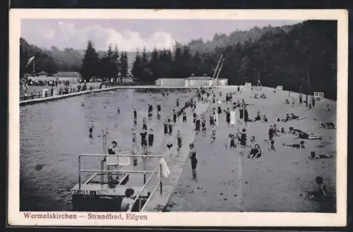 AK Wermelskirchen, Strandbad mit Besuchern