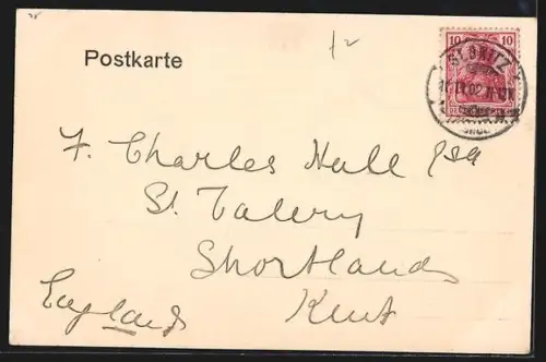 AK Sebnitz, Marktplatz mit Hotel zum sächsischen Hof