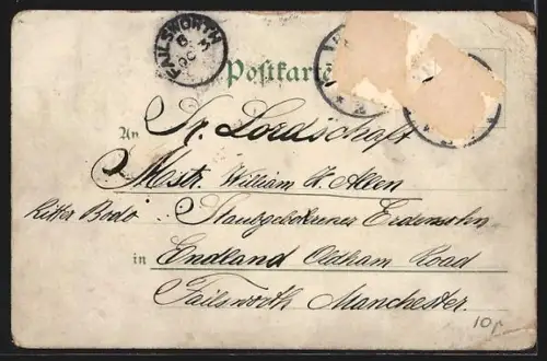 Lithographie Hannover, Georgstrasse, Tivoli-Garten und Welfenschloss