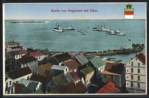AK Helgoland, Reede mit Düne