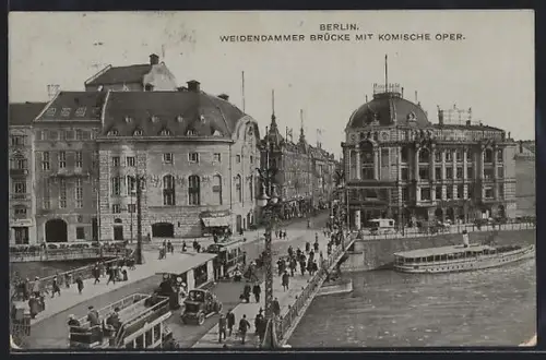 AK Berlin, Weidendammer Brücke, Komische Oper