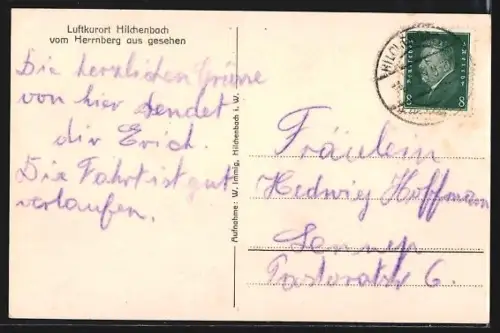 AK Hilchenbach, Ansicht vom Herrnberg