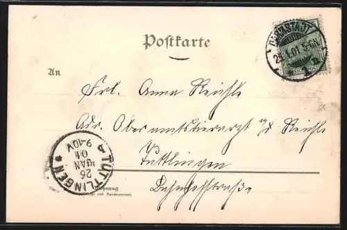 AK Darmstadt, Blick zum Schloss