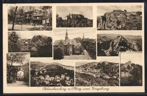 AK Blankenburg a /Harz, Schloss, Felsen