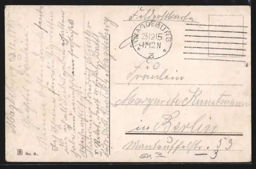 AK Magdeburg, Kaiser-Wilhelm-Platz mit Denkmal und neuem Brunnen