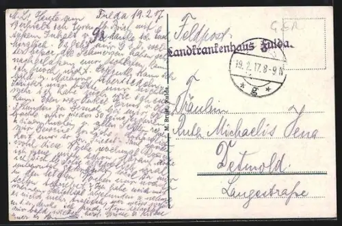 AK Fulda, Orangerie mit Flora