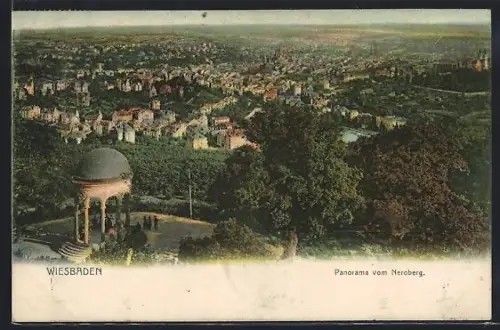 AK Wiesbaden, Panorama vom Neroberg