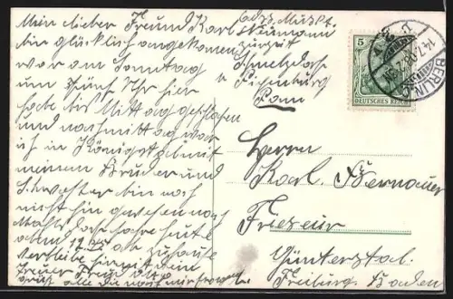 AK Berlin, Unter den Linden mit Blick in die Friedrichstrasse, Victoria Café