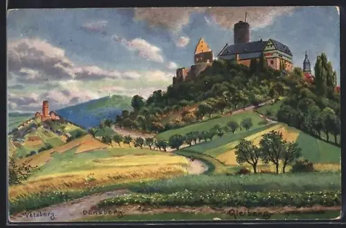 Künstler-AK Gleiberg, Burg Gleiberg