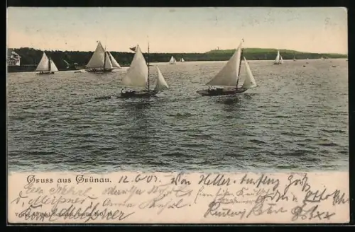 AK Grünau, Segelboote auf dem Wasser