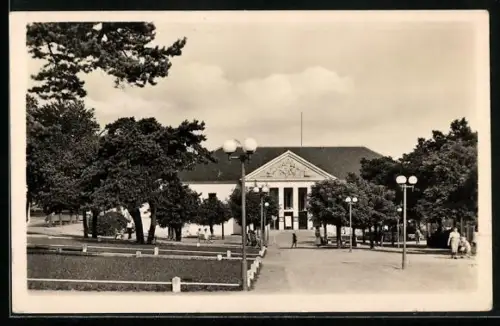AK Heringsdorf / Ostseebad, Promenade, Kulturhaus