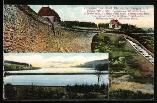 AK Plauen / Vogtland, Talsperre, Stausee
