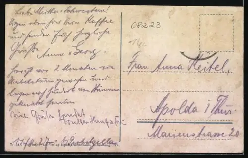 AK Falkenstein / Thür. Wald, Ortsansicht mit Bahnübergang