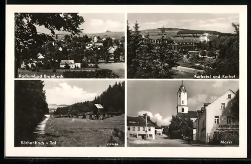 AK Brambach / Radiumbad, Kurhotel und Kurhof, Röthenbach-Tal, Markt