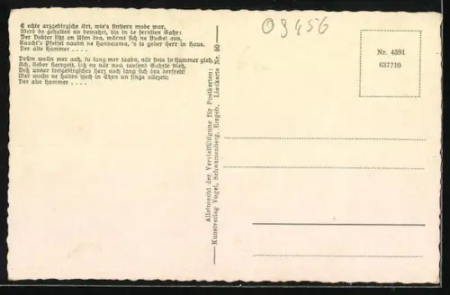 AK Frohnau / Erzg., Der Frohnauer Hammer, Liedtext