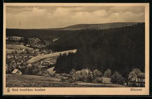 AK Altenau / Oberharz, Gesamtansicht mit Kunstberg